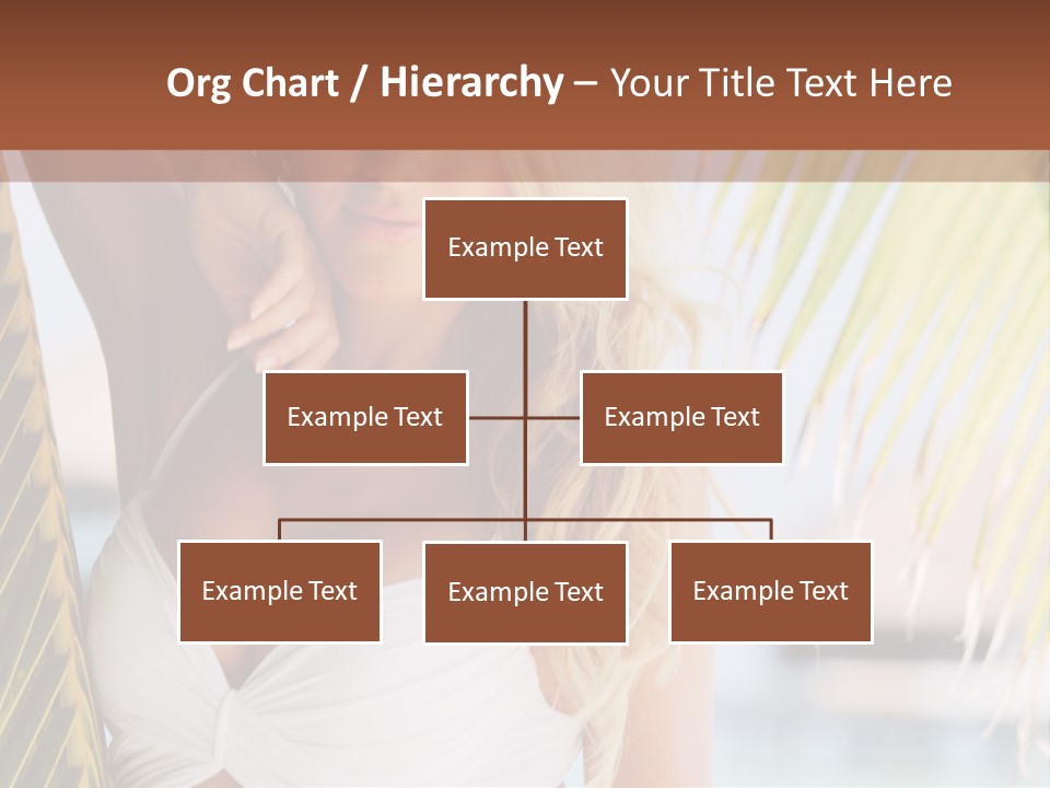 A Woman In A White Bikini Posing For A Picture PowerPoint Template