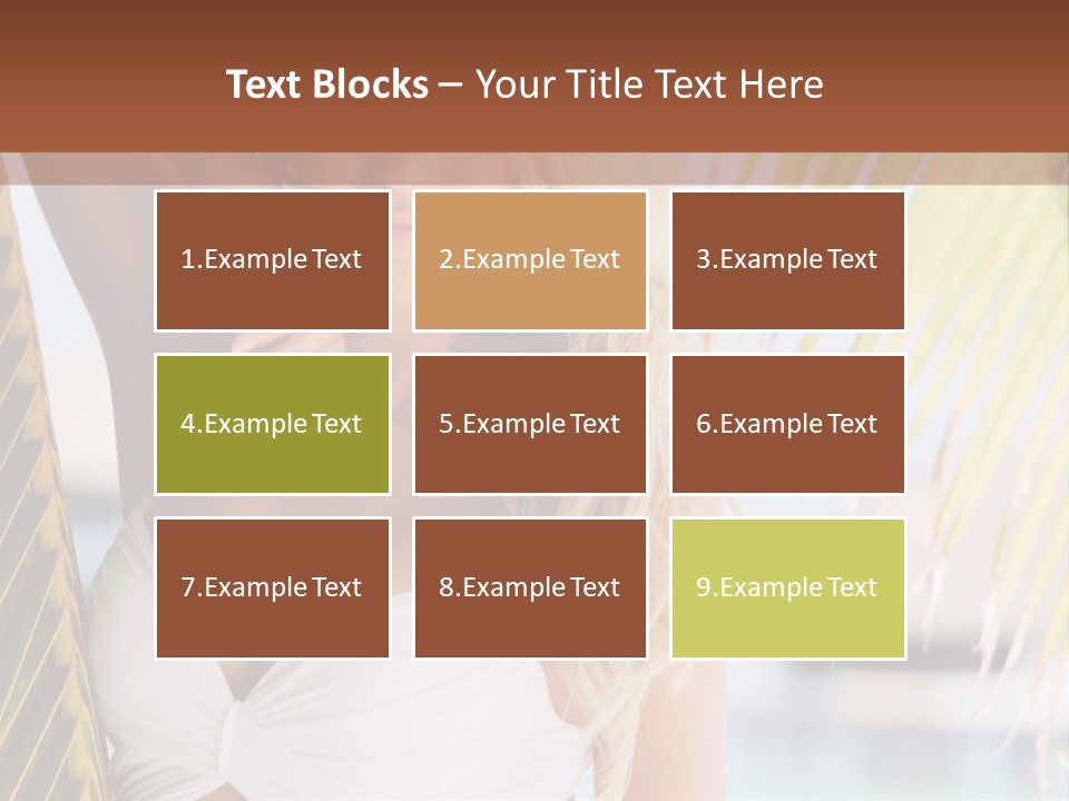 A Woman In A White Bikini Posing For A Picture PowerPoint Template