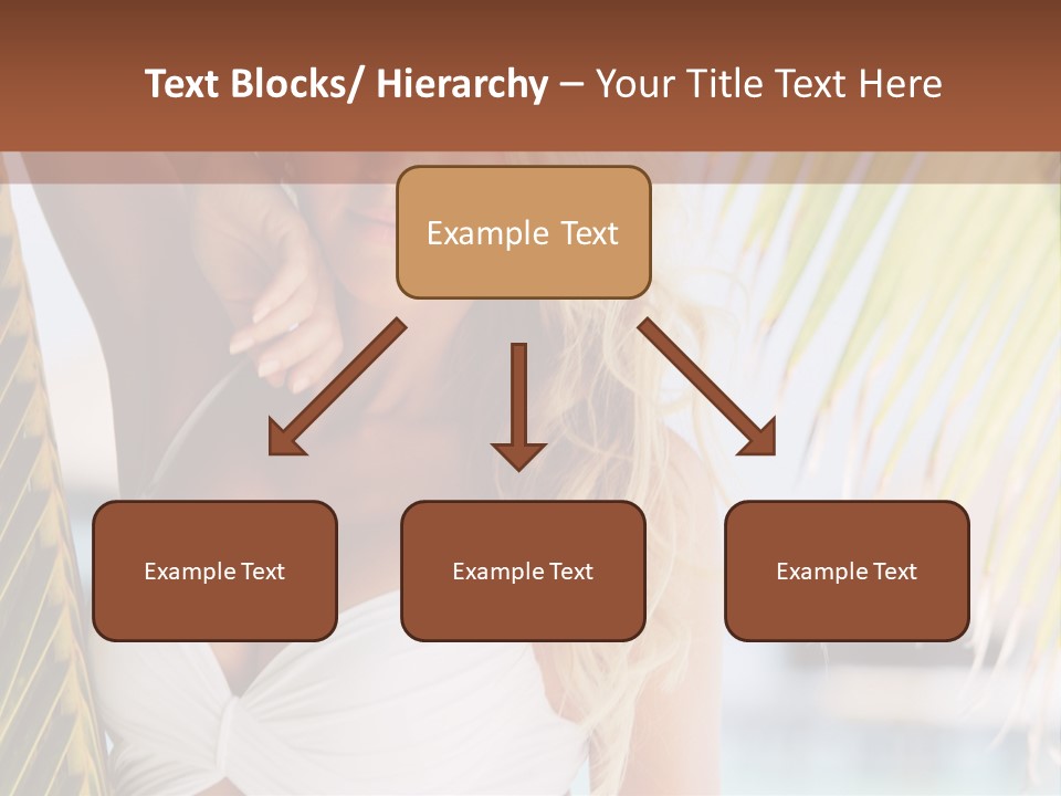 A Woman In A White Bikini Posing For A Picture PowerPoint Template