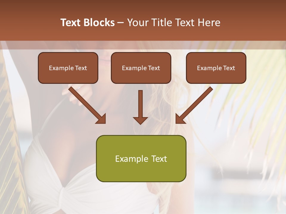 A Woman In A White Bikini Posing For A Picture PowerPoint Template