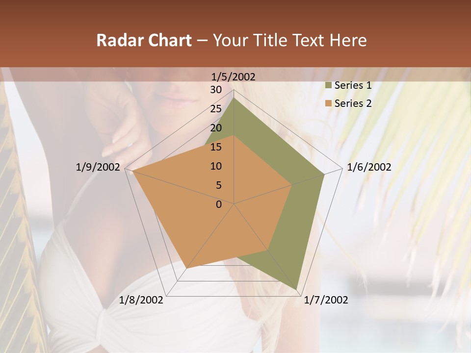 A Woman In A White Bikini Posing For A Picture PowerPoint Template