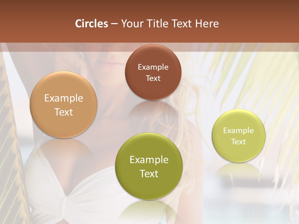 A Woman In A White Bikini Posing For A Picture PowerPoint Template