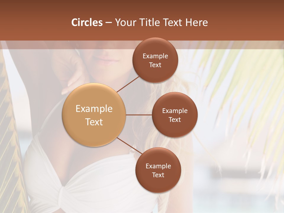A Woman In A White Bikini Posing For A Picture PowerPoint Template