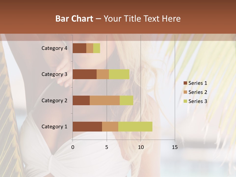 A Woman In A White Bikini Posing For A Picture PowerPoint Template