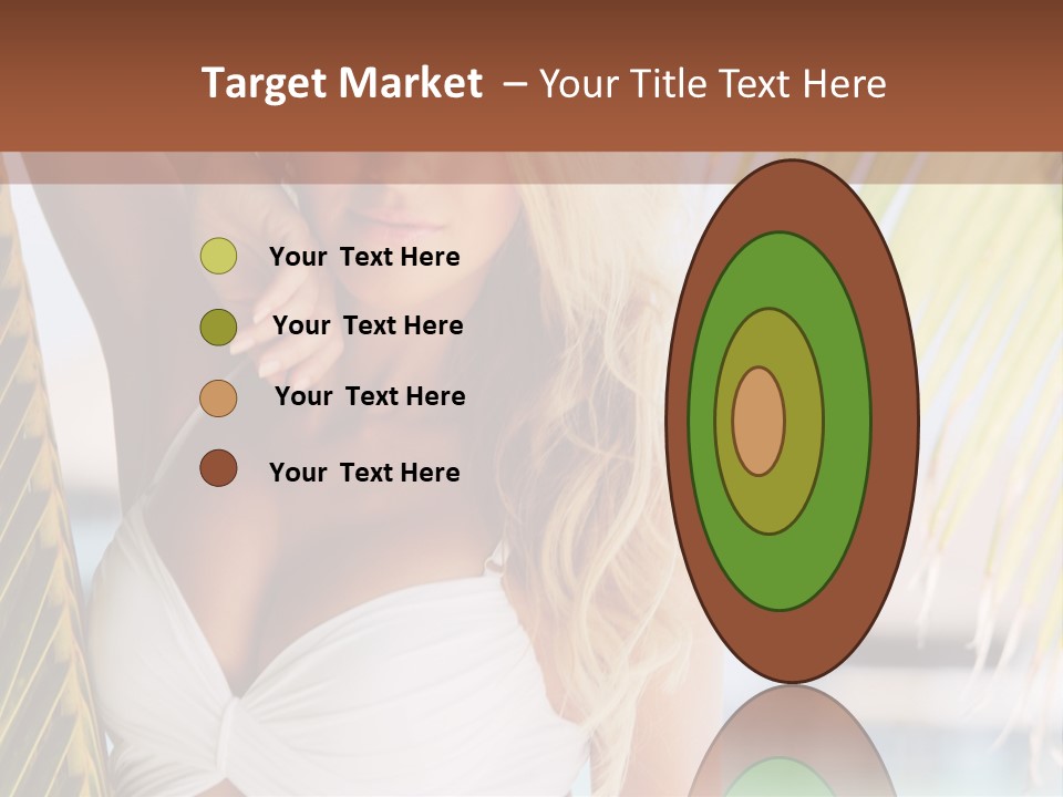 A Woman In A White Bikini Posing For A Picture PowerPoint Template