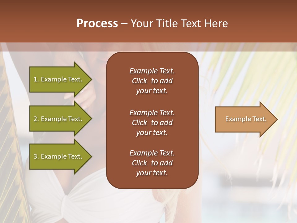 A Woman In A White Bikini Posing For A Picture PowerPoint Template