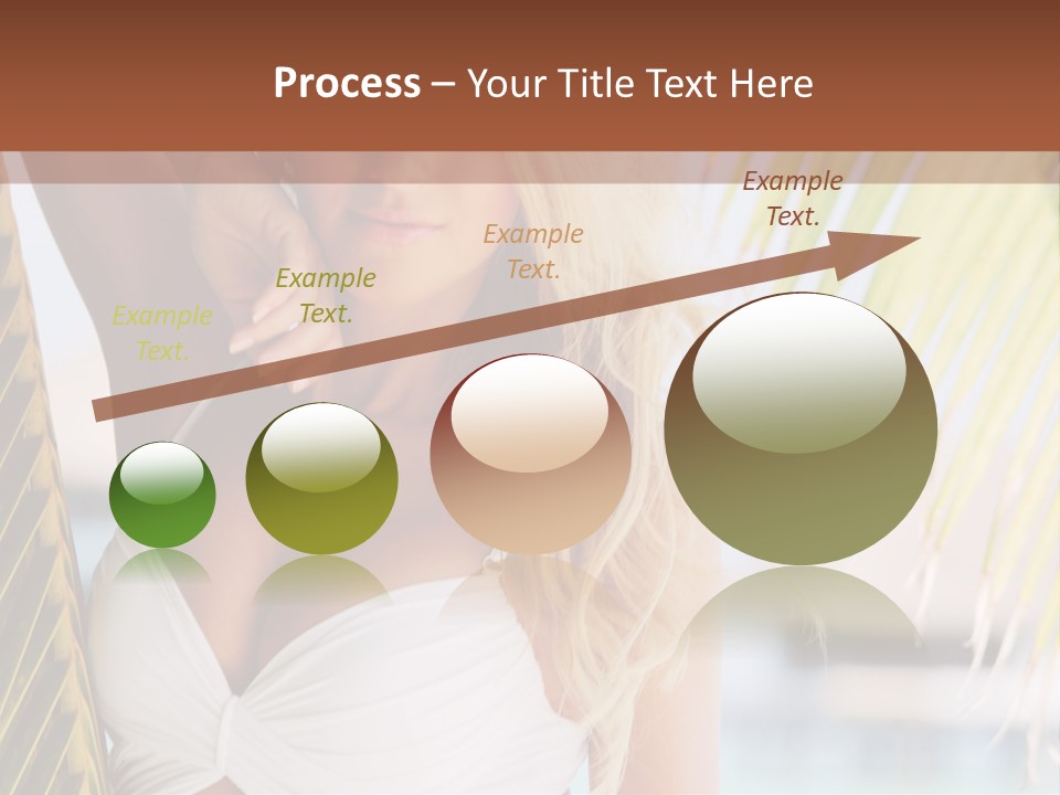 A Woman In A White Bikini Posing For A Picture PowerPoint Template