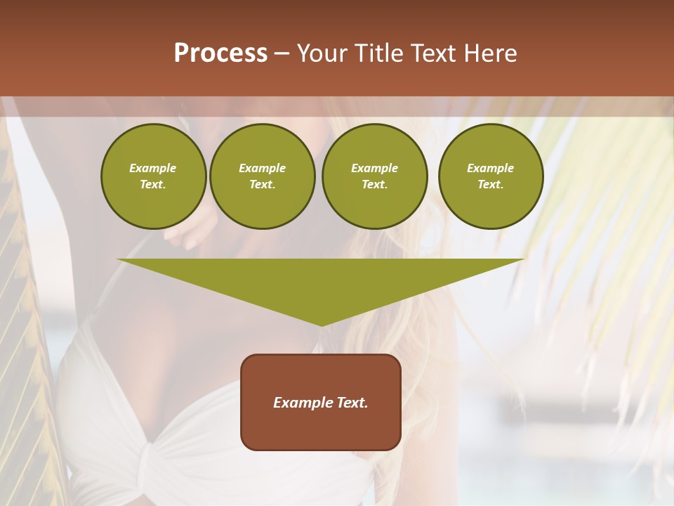 A Woman In A White Bikini Posing For A Picture PowerPoint Template