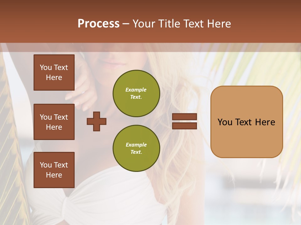 A Woman In A White Bikini Posing For A Picture PowerPoint Template