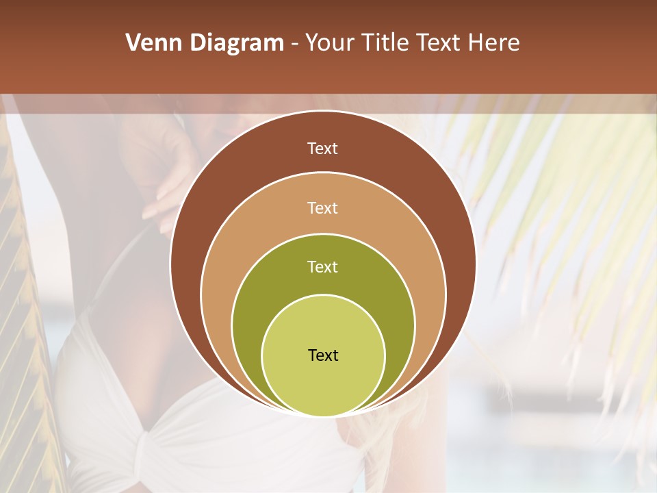 A Woman In A White Bikini Posing For A Picture PowerPoint Template