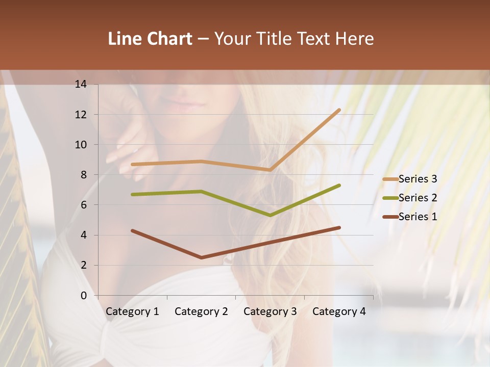 A Woman In A White Bikini Posing For A Picture PowerPoint Template