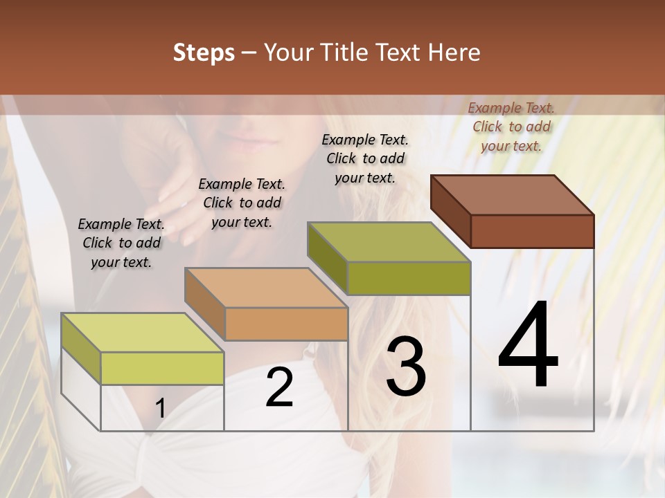 A Woman In A White Bikini Posing For A Picture PowerPoint Template