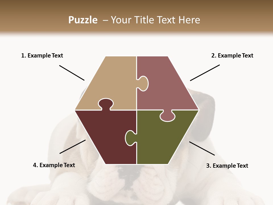 A Puppy Laying Down On The Ground With A White Background PowerPoint Template