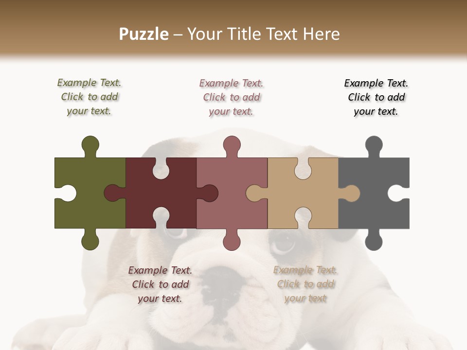 A Puppy Laying Down On The Ground With A White Background PowerPoint Template