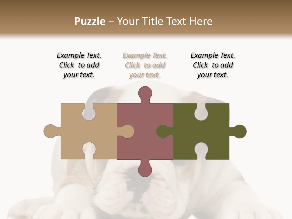 A Puppy Laying Down On The Ground With A White Background PowerPoint Template