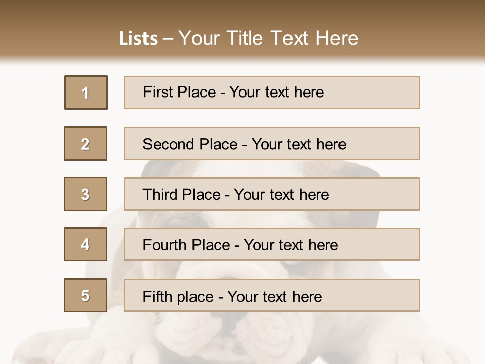 A Puppy Laying Down On The Ground With A White Background PowerPoint Template