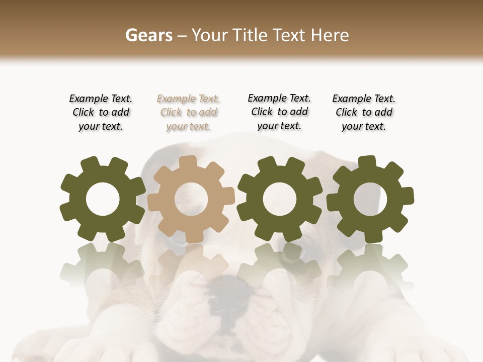 A Puppy Laying Down On The Ground With A White Background PowerPoint Template