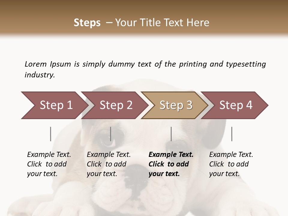 A Puppy Laying Down On The Ground With A White Background PowerPoint Template