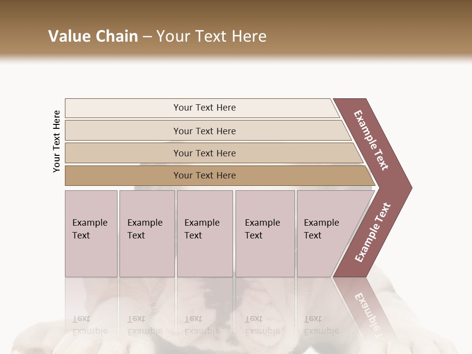 A Puppy Laying Down On The Ground With A White Background PowerPoint Template