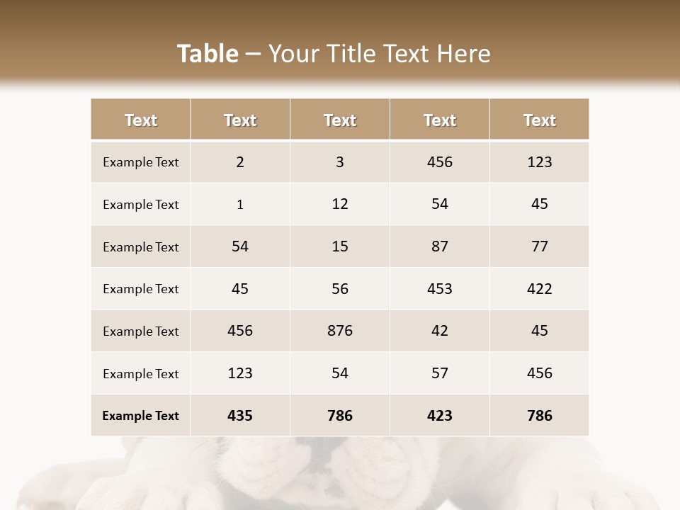 A Puppy Laying Down On The Ground With A White Background PowerPoint Template