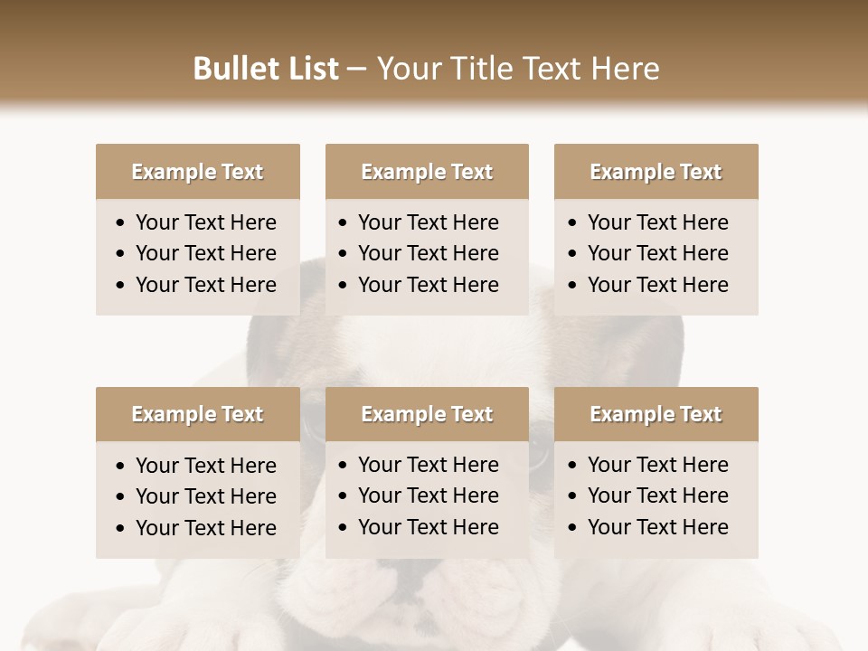 A Puppy Laying Down On The Ground With A White Background PowerPoint Template