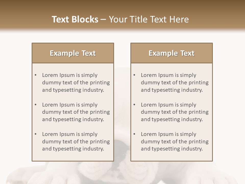 A Puppy Laying Down On The Ground With A White Background PowerPoint Template