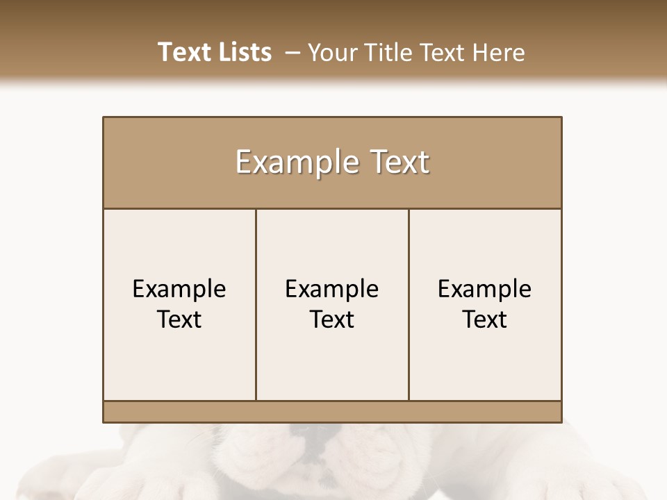 A Puppy Laying Down On The Ground With A White Background PowerPoint Template