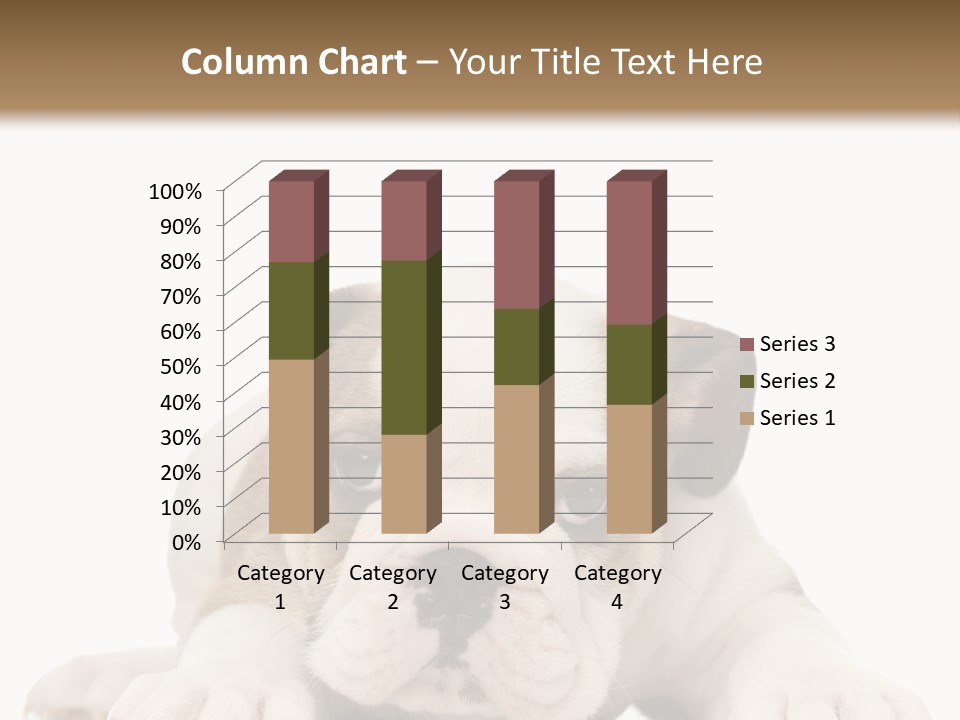 A Puppy Laying Down On The Ground With A White Background PowerPoint Template