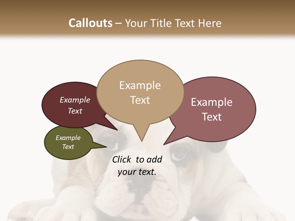 A Puppy Laying Down On The Ground With A White Background PowerPoint Template