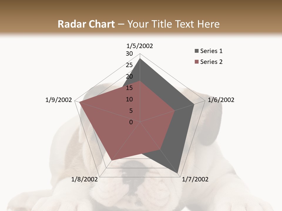 A Puppy Laying Down On The Ground With A White Background PowerPoint Template