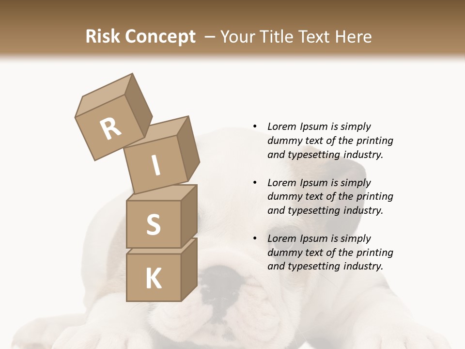 A Puppy Laying Down On The Ground With A White Background PowerPoint Template