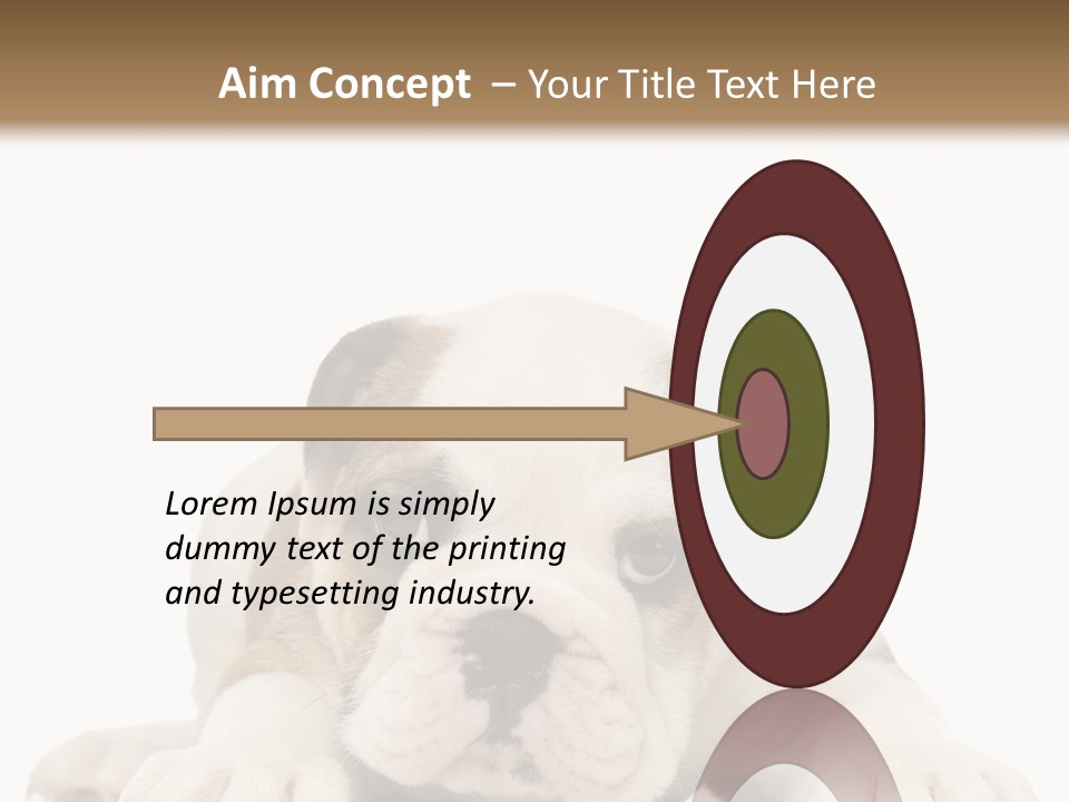 A Puppy Laying Down On The Ground With A White Background PowerPoint Template