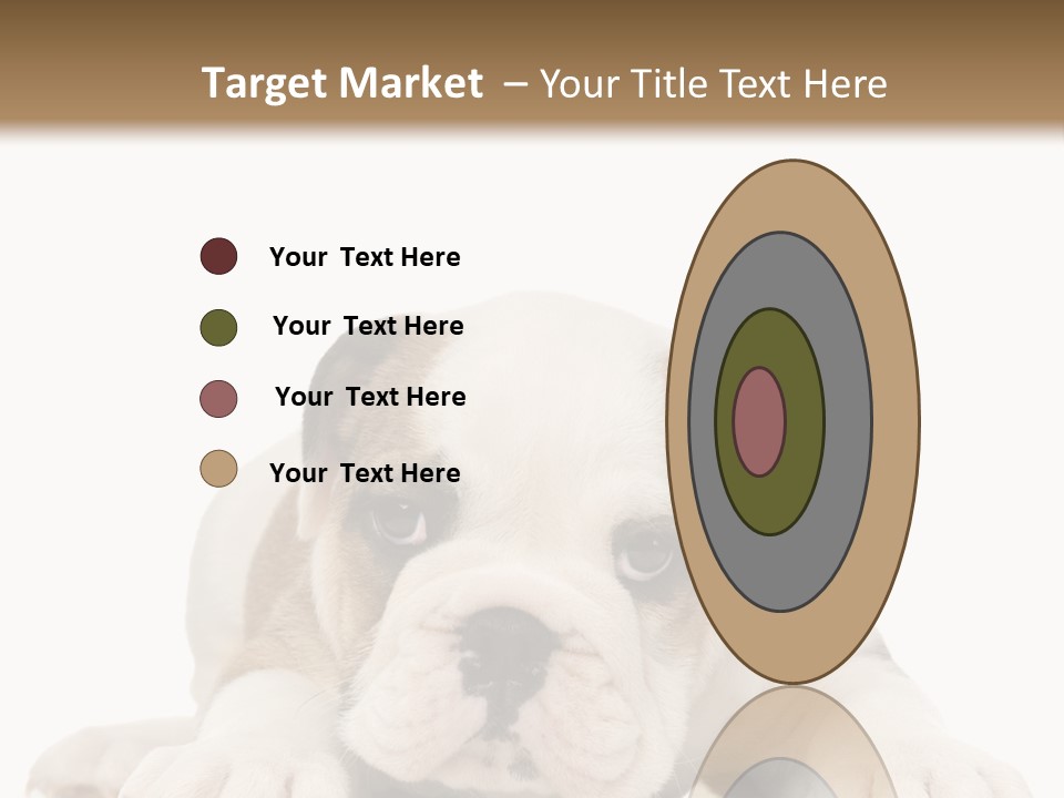 A Puppy Laying Down On The Ground With A White Background PowerPoint Template