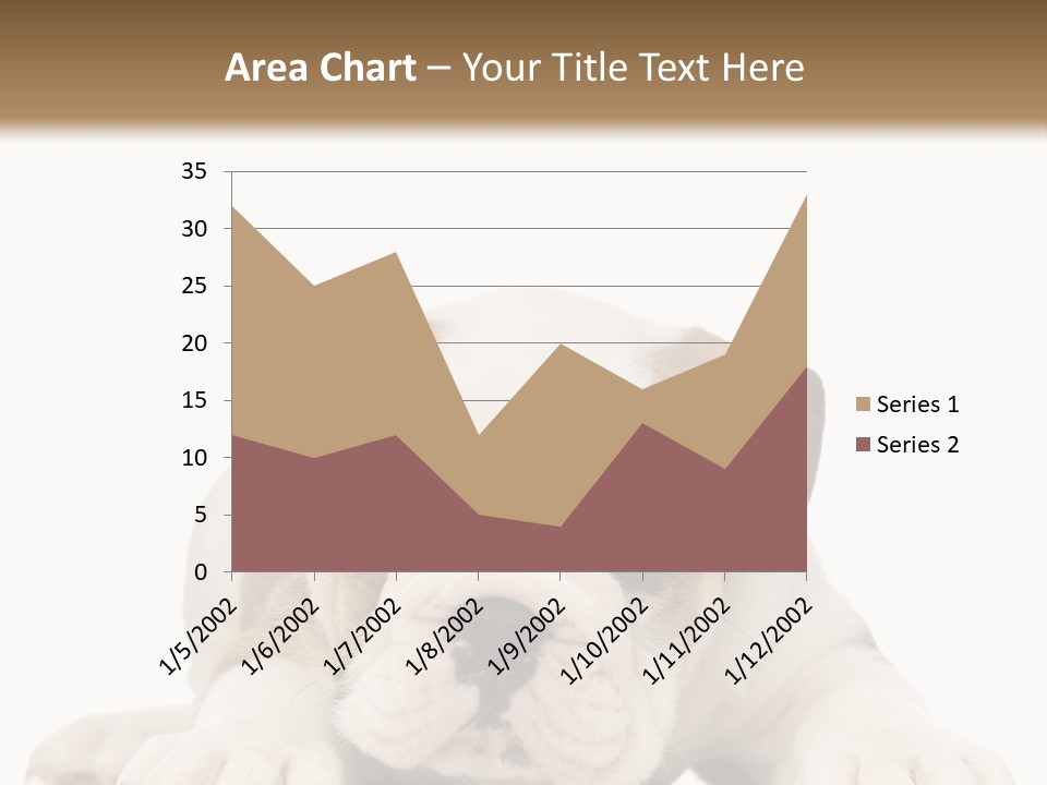 A Puppy Laying Down On The Ground With A White Background PowerPoint Template