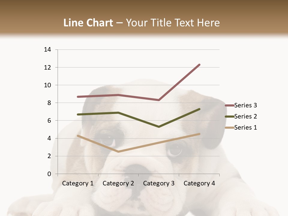 A Puppy Laying Down On The Ground With A White Background PowerPoint Template