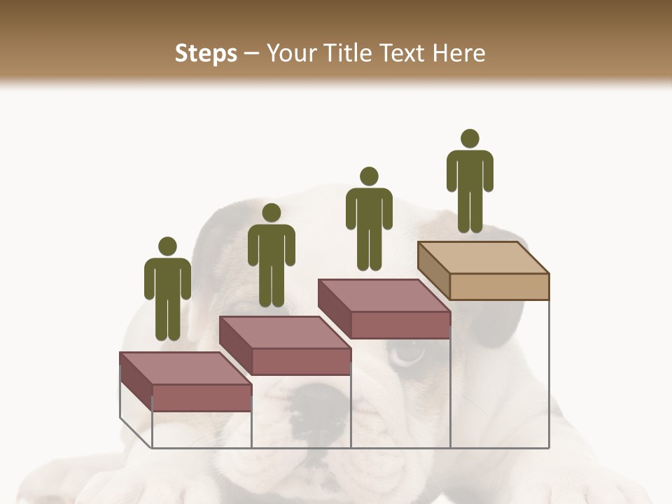 A Puppy Laying Down On The Ground With A White Background PowerPoint Template