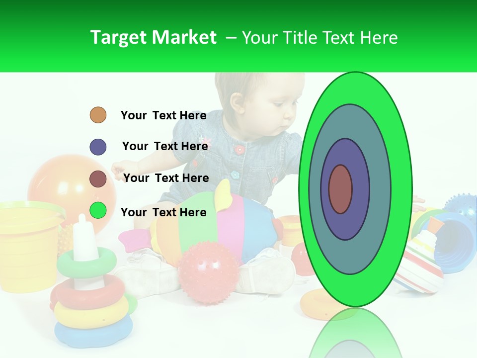 A Baby Playing With Toys On A White Background PowerPoint Template