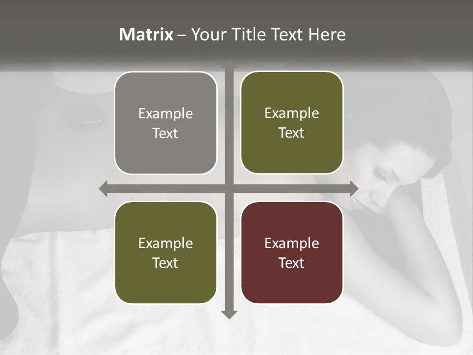 A Woman Laying On Top Of A Towel Covered In Stones PowerPoint Template