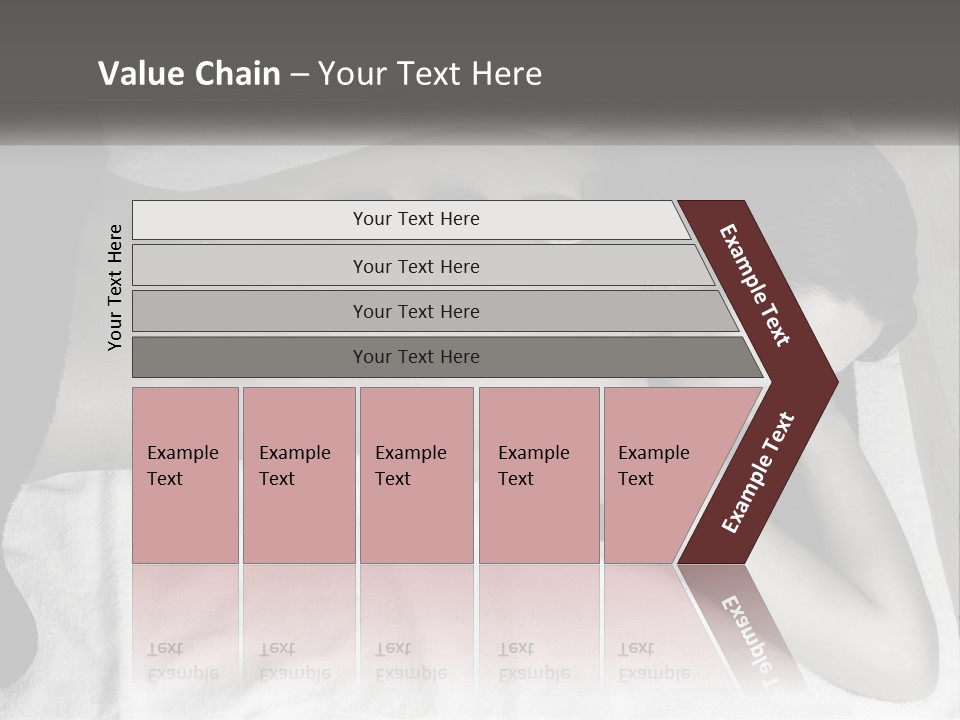 A Woman Laying On Top Of A Towel Covered In Stones PowerPoint Template