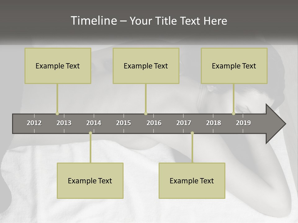 A Woman Laying On Top Of A Towel Covered In Stones PowerPoint Template