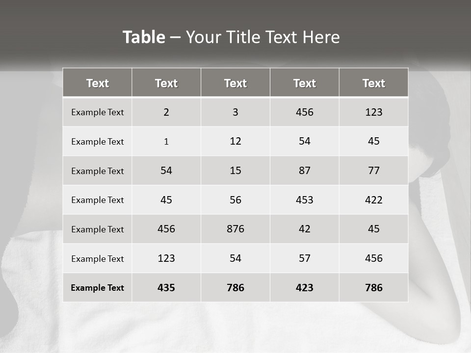 A Woman Laying On Top Of A Towel Covered In Stones PowerPoint Template