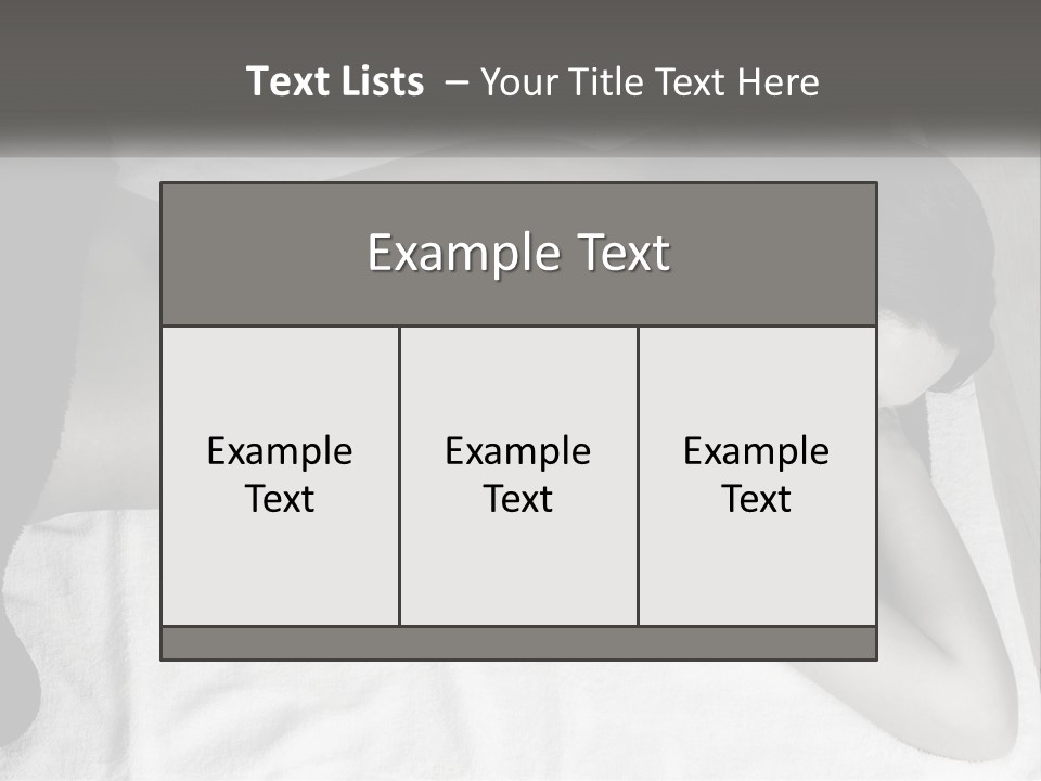 A Woman Laying On Top Of A Towel Covered In Stones PowerPoint Template