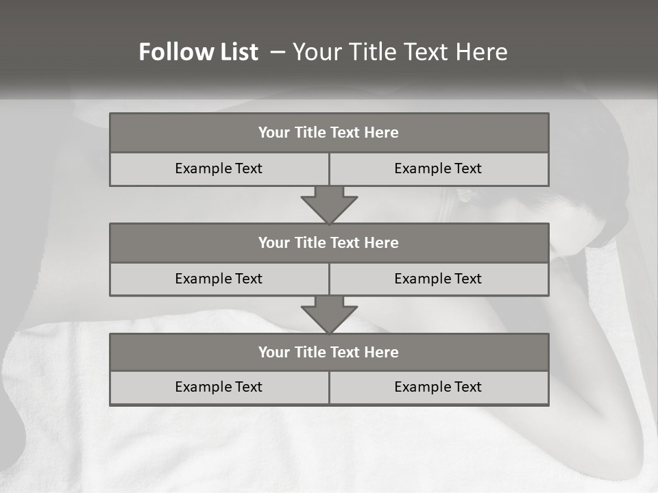 A Woman Laying On Top Of A Towel Covered In Stones PowerPoint Template