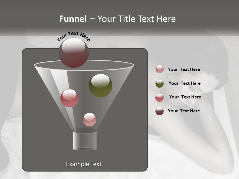 A Woman Laying On Top Of A Towel Covered In Stones PowerPoint Template