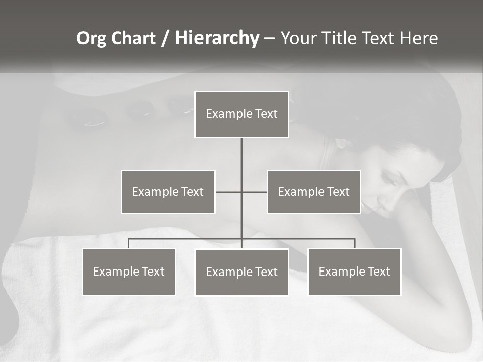 A Woman Laying On Top Of A Towel Covered In Stones PowerPoint Template