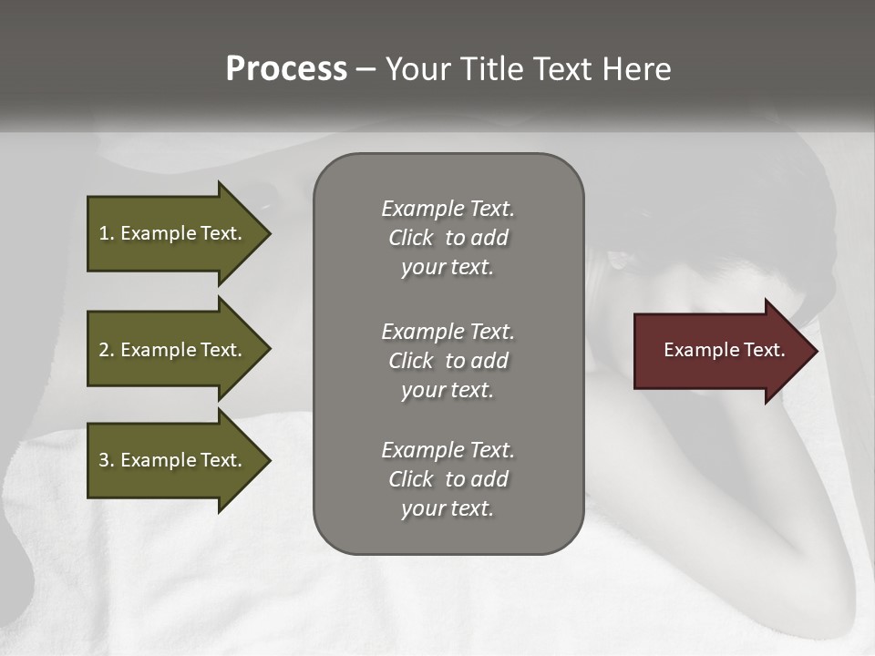 A Woman Laying On Top Of A Towel Covered In Stones PowerPoint Template