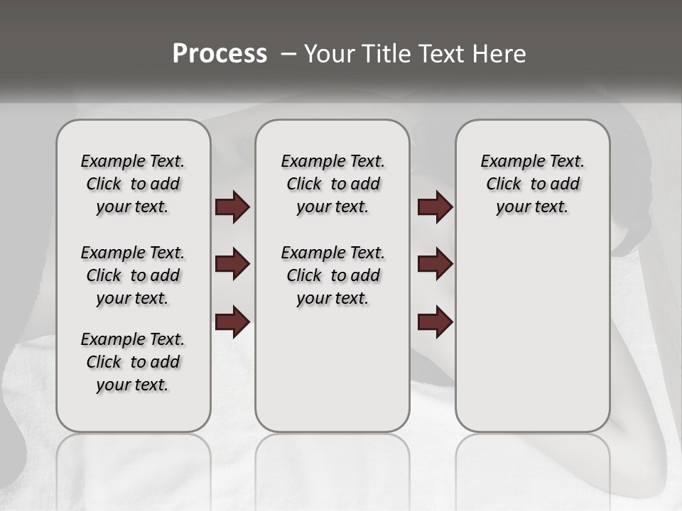A Woman Laying On Top Of A Towel Covered In Stones PowerPoint Template