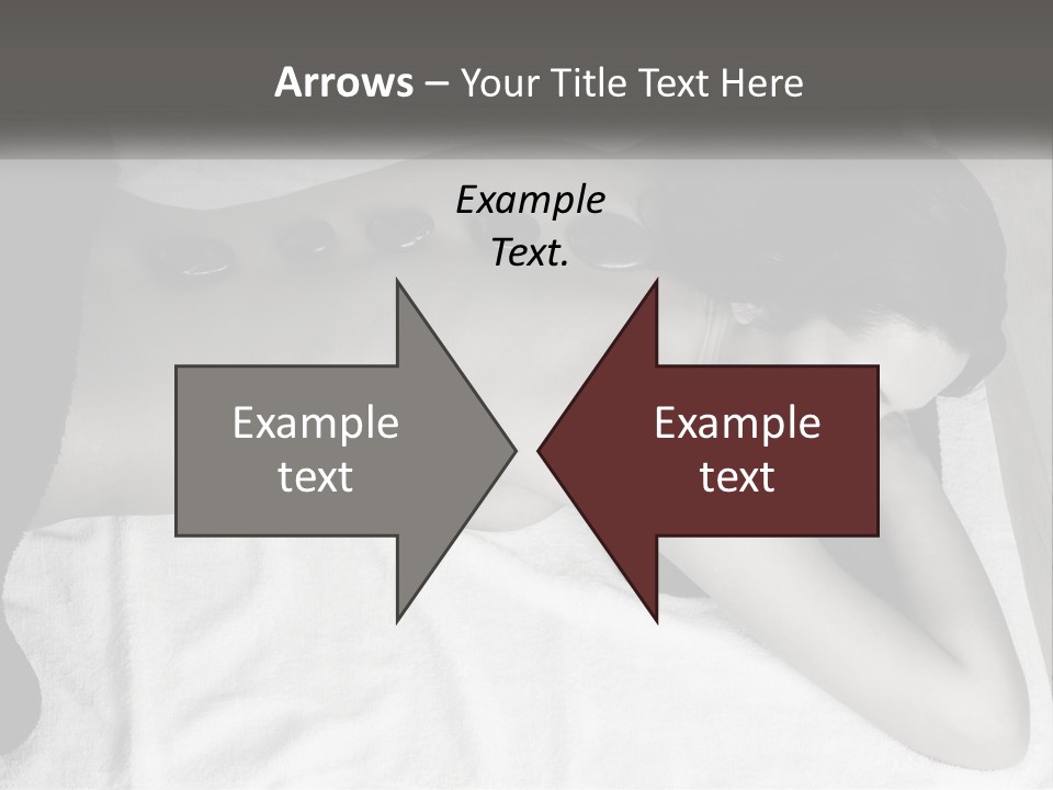 A Woman Laying On Top Of A Towel Covered In Stones PowerPoint Template