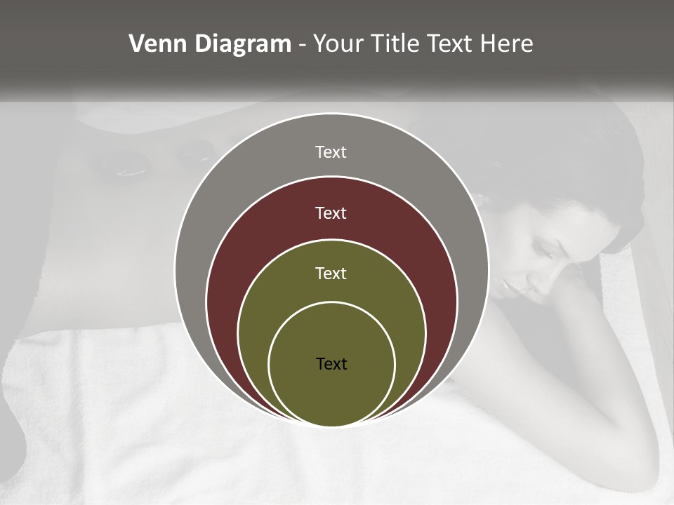 A Woman Laying On Top Of A Towel Covered In Stones PowerPoint Template