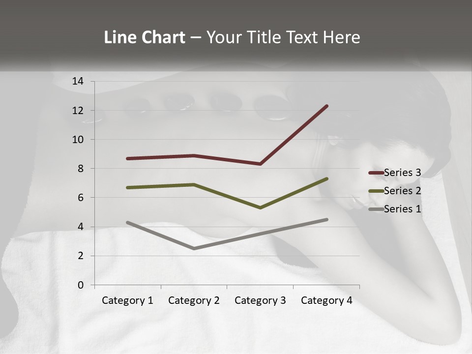 A Woman Laying On Top Of A Towel Covered In Stones PowerPoint Template